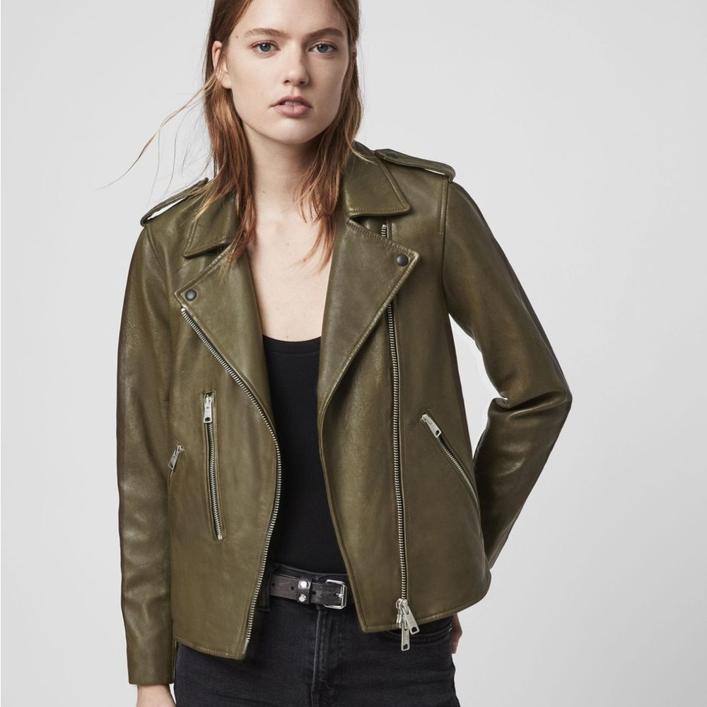 🎉HP NWT All Saints Leather Moto Jacket
